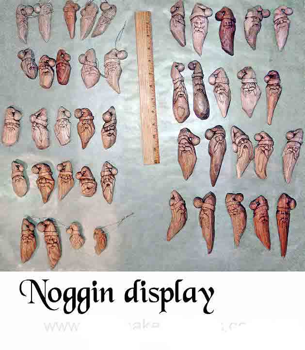 a lot of noggins ornaments